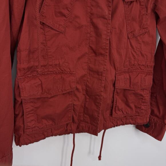 Eddie Bauer XS Women Utility Jacket Rust Hooded Full Zip Bella Twilight Gorpcore - Picture 4 of 14